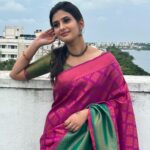 Vaishu Sundar Instagram - If you're always racing to the next moment, what happens to the one you're in? ... Saree : @rs_fashionss_