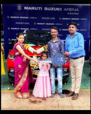 Veena Jagtap Instagram - First Follow Your Dream ,, Later Drive Your Dream💖

Congratulations Bhau & Vahini For the New Vehicle🌸🌸