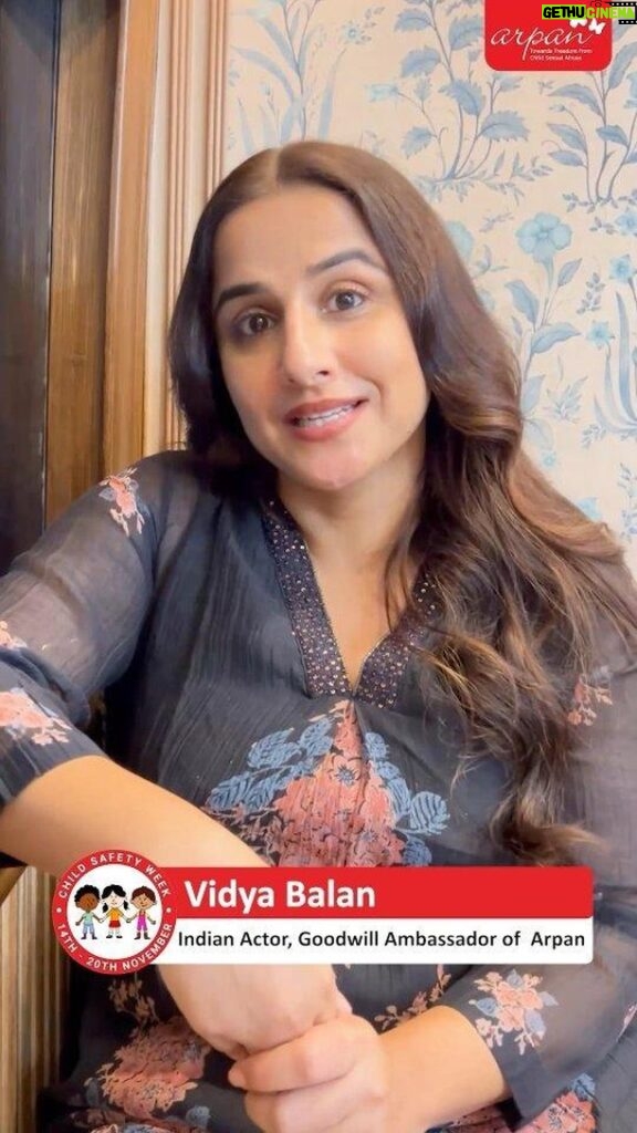 Vidya Balan Instagram - It’s completely okay for children to say ‘No’ in matters concerning their safety. Do you agree? @balanvidya does. This Child Safety Week, let’s pay heed to this crucial message by her, Arpan's Goodwill Ambassador and let our children know that #ItsOkayToSayNo to anyone making them feel unsafe! #childsafetyweek2023 #itsokaytosayno #ProtectEveryChild #safechildhood #breakthesilence #endchildabuse #speakoutforkids #PreventCSA #ChildSafetyFirst #NoMoreSilence #SafeKidsIndia #awarenessforchange