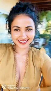Vidya Vox Instagram - “Spin around, I take a breath, I feel the earth, and I let it out,” lyrics from “Butterfly.” Haven’t felt this light in a while! 🦋✨