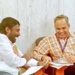 Vijay Vasanth Instagram - With DRM Railways as we were discussing trains and railway infrastructure for Kanyakumari district