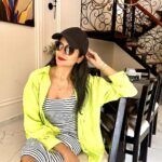 Vimala Raman Instagram - Electric dreams and Neon themes 🧩🍭 . . . #just #travel #look #neon #favourite #stripes #neonvibes #picoftheday #instagood #hills #october #new #summerlook #coorg #casual #holiday #fashion #mystyle #love #actor #actress #vimalaraman