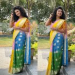 Vishnu Priya Instagram – #hasini 🌈 
.
Saree: @mihiracollections 🌈 
.
.
.
#saree #traditional #shooting #pictures #picoftheday #photography #thankyou #serial #telugu #actress #instagram #loveyouall❤️