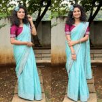 Vishnu Priya Instagram – Hasini 🦋 
.
Beautiful saree from @kiara_collections22 ♥️ 
Follow them & order now 🫶🏻🤗 
.
📷: @bharath_smart_king_9121 🤣 
.
#saree #hasini #trinayani #zeetelugu #instagram #instagood #instalove #picoftheday #thankyou