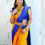 Vishnupriyaa bhimeneni Instagram - Gold wearing gold 😝🥰❤️‍🔥❤️‍🔥❤️‍🔥🧡🧡 Saree :@maramsclothing_official Jwellery: @emmadi_silver_jewellery Styling:@priyareddy_baddigam 📷:@studios19_lsp #vishnupriyaabhimeneni #trending1 #instagood #etv #jwellerycollection #fashion #tollywood #thursday #love