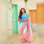 Vishnupriyaa bhimeneni Instagram - Glamming ur gram with my glam 😝🥳🎉🌈♥️✨️🪩 👗 :@sujisrin.collection Earrings :@aanvitrends 📷:@studios19_lsp @landscapephotography19 Hair :@dkalyani73 📍:@passionate_studios #vishnupriyabhimeneni #vinayakachavithimagic #living #loving #grateful #photooftheday #vishnupriyaa