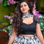 Vishnupriyaa bhimeneni Instagram - 🖤🤍🖤🤍🖤🤍🖤🤍🖤🤍🖤🤍🧿 Outfit : @sujisrin.collection Hair : @dkalyani73 Jwellery:@aanvitrends 📷 :@landscapephotography19 @studios19_lsp Location : @passionate_studios #vishnupriyabhimeneni #friday #loveday #blacknwhite #happinessnjoytotheworld