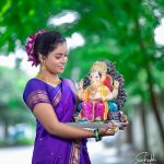 Vishnupriya sainath pathade patil Instagram – Aala majha bappa ❣️♥️
📸 – @the_shubh_studios 
Makeover- @mua_urmilawaghmare