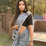Vishnupriya sainath pathade patil Instagram - Does the saree suit me? #vishaarmy