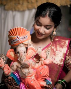 Vishnupriya sainath pathade patil Instagram - Majha bappa 😍🙏🏻 #vishaarmy छत्रपती संभाजीनगर