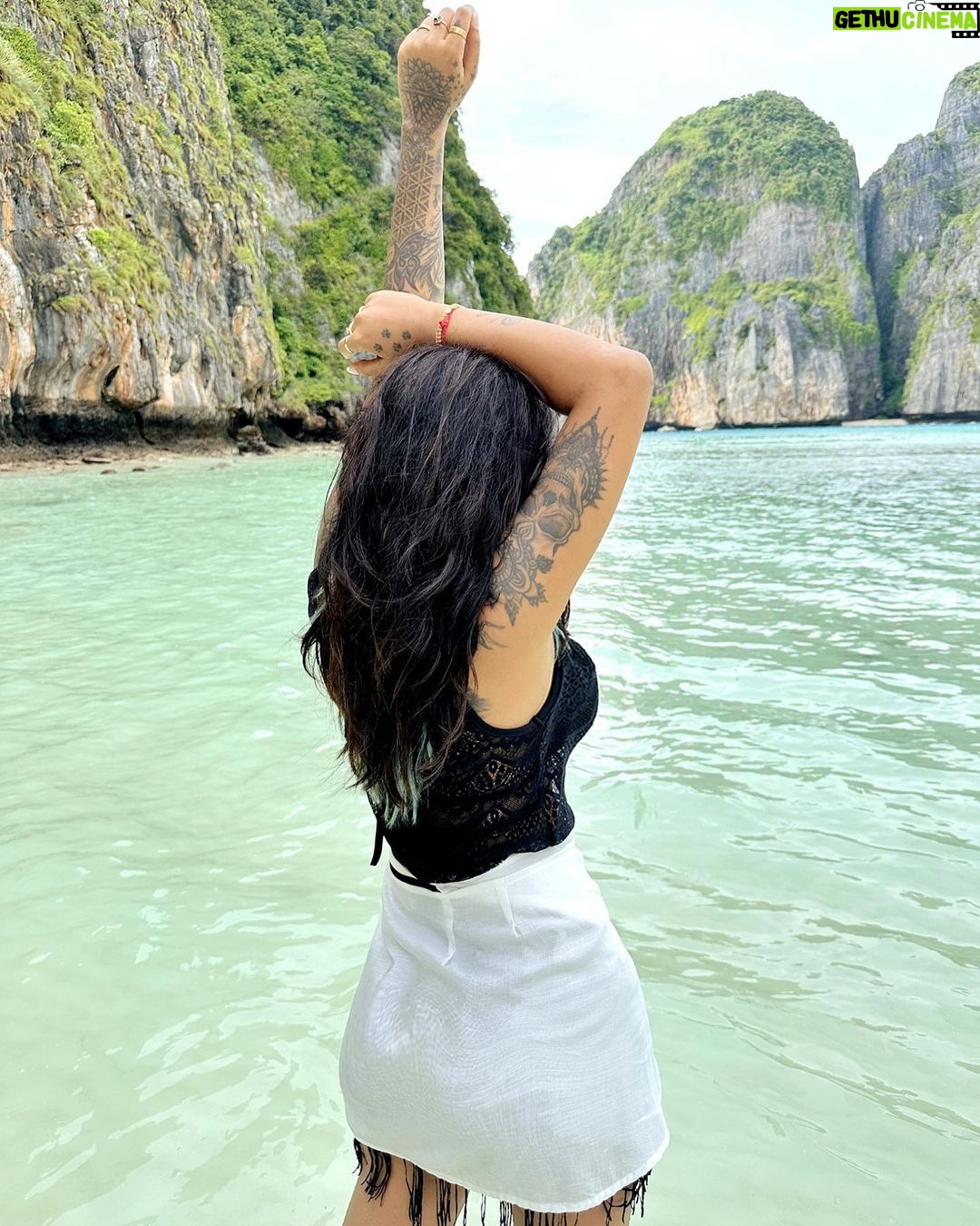 Vishwa Rathod Instagram - Ever been to Thailand..? #ootd #pictureoftheday #potd #tattoo #tattoos #tattoogirl #ethnicwear #piercing #piercings #nature #bepositive #thinkpositive #staystrong #stayhappy #loveyourself #nevish #wisharmyđź–¤ #instagood #trending #smile #viral #instafamily #picoftheday #instagram #creator #thailand #bikini #phiphiisland #sea #indiangirl Patong Beach, Phuket, Thailand