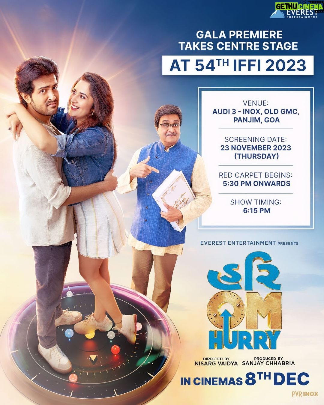 Vyoma Nandi Instagram - Word of the month is officially #HURRY cause duhhh #HurryOmHurry is happening 🥳🥳🥳🥳🥳🥳 We are all set for our extremely special screening and we would love for all of you to join us! Register for #IFFI now at https://my.iffigoa.org #IFFI54 #IFFI2023 #GoaFilmFestival #GalaPremieres #CinematicExtravaganza #FilmFestival #HOHOn8thDec #SiddharthRanderia #RaunaqKamdar #VyomaNandi #MalhaarRathod #ShivamParekh #NisargVaidya #SanjayChhabria #EverestEntertainment #EverestEntertainmentGujarati #GujaratiMovie #GujaratiFilm Goa Panjim
