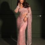 Yaashika Aanand Instagram - Desi 🐥 🤍✨ Makeup @murugeshmakeup_hair hair @farhaa_makeupartist Camera @sano_visuals Outfit @mayon_by_subhathracouture Jewel @mahalaxmiadyar