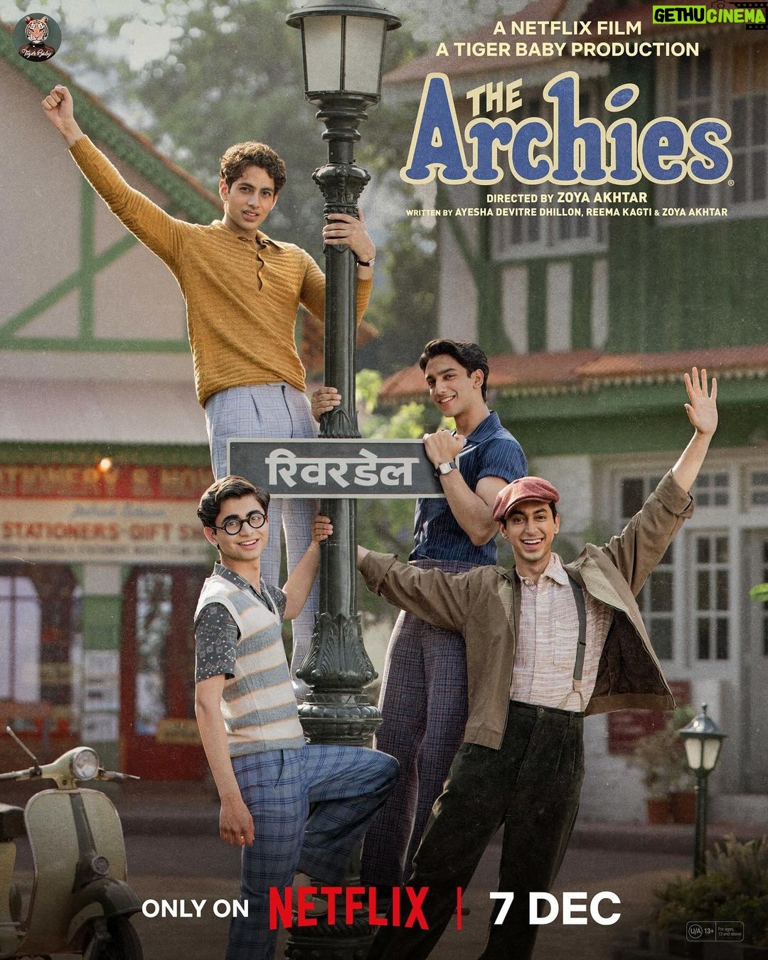 Zoya Akhtar Instagram - It’s a sign!!! Come hang with The Archies in Riverdale. 7 December 🎸❤️🛼 The Archies, premieres on 7 December, only on Netflix! @reemakagti1 @tigerbabyofficial @ArchieComics @graphicindia @netflix_in @dotandthesyllables #AgastyaNanda @khushi05k @mihirahuja_ @suhanakhan2 @vedangraina @yuvrajmenda @angaddevsingh_ @kartikshah14 @thearchiesonnetflix