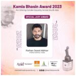 Zoya Akhtar Instagram - That’s my brother 😊♥️ #kamlabhasinaward #genderequalityforall @faroutakhtar