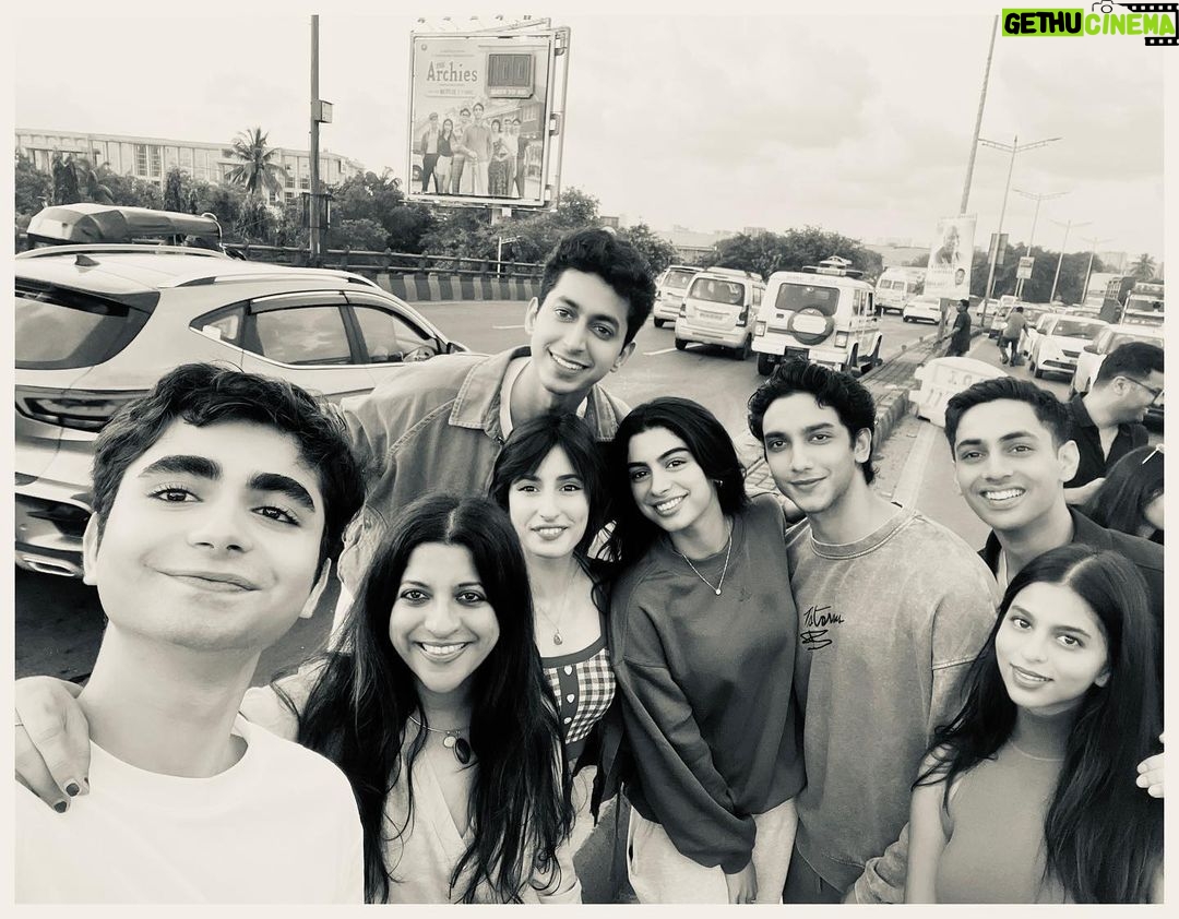 Zoya Akhtar - 22.3K Likes - Your first hoarding is up kiddos 💥May there be many more ⭐️ May you always work hard and forever remain wide eyed ♥️ I wish you the world 🤗 @mihirahuja_ @khushi05k @dotandthesyllables @suhanakhan2 @vedangraina @yuvrajmenda #agastyananda