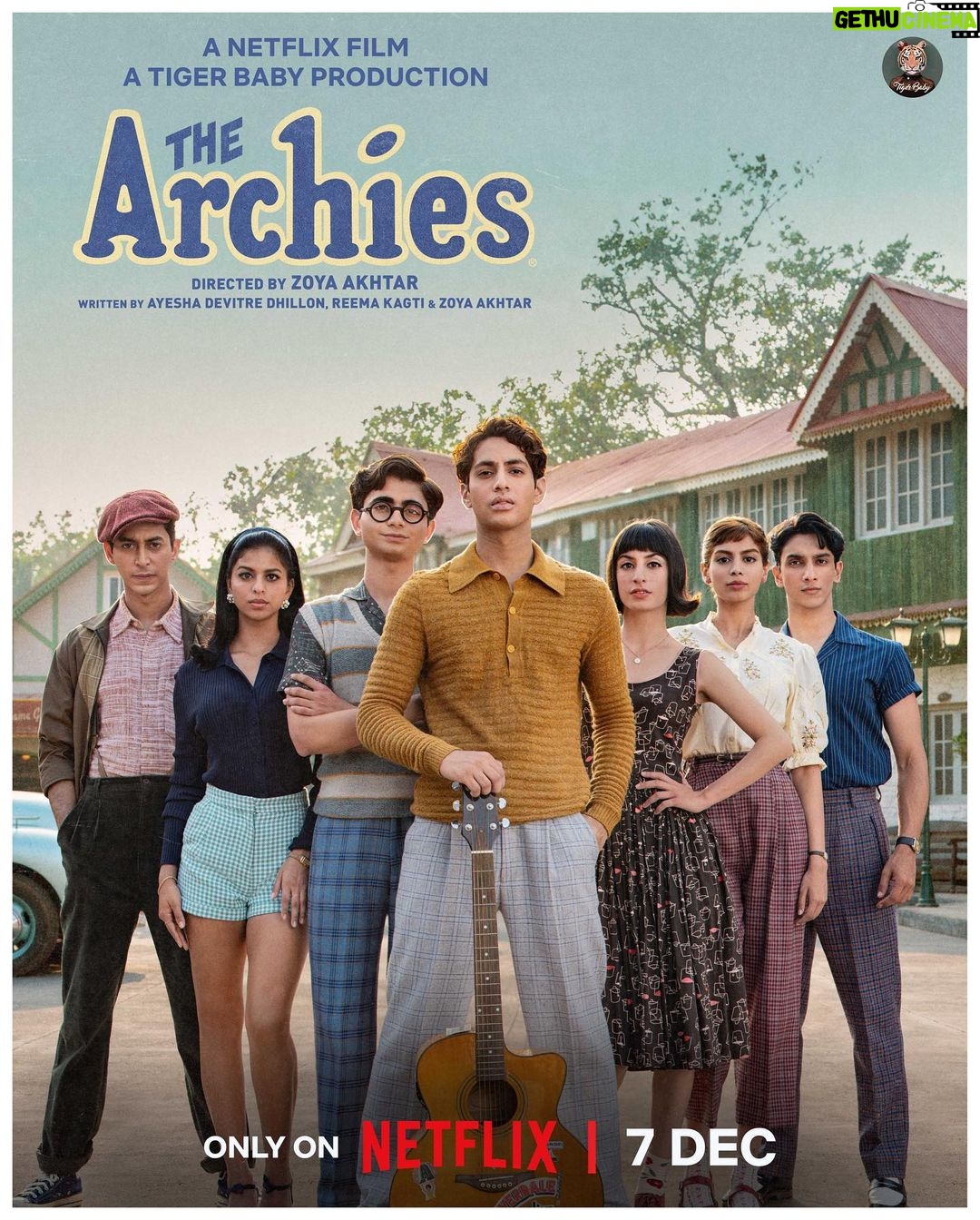 Zoya Akhtar - 21.9K Likes - My Moovy My Groovy ♥️😊
THE ARCHIES arrive on December 7th💋
#100DaysToGo 💃🏻
@reemakagti1 @tigerbabyofficial @ArchieComics @graphicindia @netflix_in @TheArchiesOnNetflix @dotandthesyllables #AgastyaNanda @khushi05k @mihirahuja_ @suhanakhan2 @vedangraina @yuvrajmenda @angaddevsingh_ @kartikshah14
#comiccometolife
