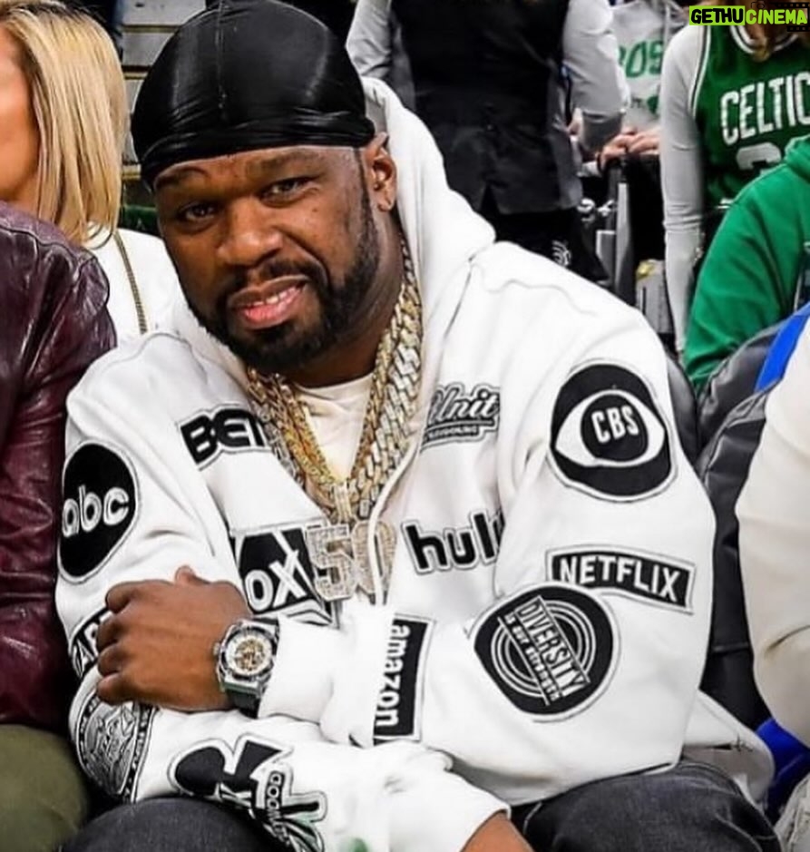 50 Cent Instagram - I had so much fun at the Boston/Rockets game man. I told @icecube I want to bring the big 3 to Shreveport, all roads lead to Shreveport it’s a go! 🎥@bransoncognac @lecheminduroi Boston, Massachusetts