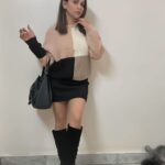 Aanchal Khurana Instagram - Knitwear + high knee boots = top tier combination this season 🖤 . . . . . #grwm #fallfashion #explorepage #delhiwinter #aanchalkhurana
