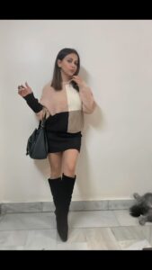 Aanchal Khurana Instagram - Knitwear + high knee boots = top tier combination this season 🖤 . . . . . #grwm #fallfashion #explorepage #delhiwinter #aanchalkhurana