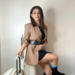 Aanchal Khurana Instagram - GRWM for an airport look 🤍🕊️ Stylish buggage @nasher_miles PR @jay_varia22 . . . . . . . . . . . . #grwm #fallfashion #explorepage #delhiwinter #aanchalkhurana #styleinspo #trendingreels #lifestyle #christmas