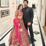 Aashna Shroff Instagram - I don’t think I’ve got so many questions about a lehenga ever! I’m wearing @printsbyradhika with the prettiest @outhousejewellery earrings 🩷