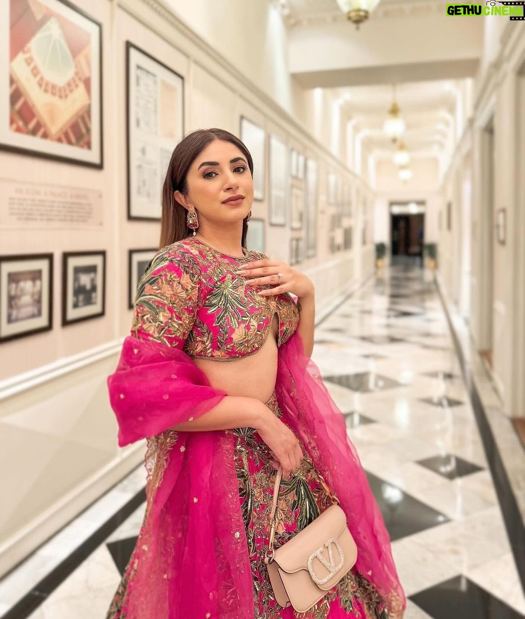 Aashna Shroff Instagram - I don’t think I’ve got so many questions about a lehenga ever! I’m wearing @printsbyradhika with the prettiest @outhousejewellery earrings 🩷
