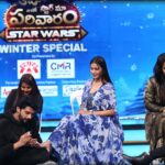Aata Sandeep Instagram - Don’t Miss to watch Star Maa Pariwar Winter Special program tomorrow at 11am only on @starmaa @play_media_creations My Jacket designer @contraditions Jyo dress designer @harikadesignerboutique PC by @yadala.ashok