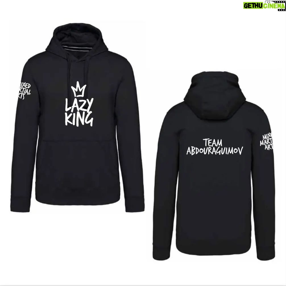 Abdoul Abdouraguimov Instagram - Beaucoup de demandes du lazy peuple pour relancer une série de lazy hoodies !!! Vous pouvez commander vos "lazy hoodies" avec custom!! 👕 Choix de la couleur du hoodie et choix de la broderie pour les lazy bogoss!!!😎 Taille XS à XXL!!! Vous avez jusqu'à mercredi 15 février !!! Quantités limitées 🧨 Lien en bio 🔗www.lazykingmma.com