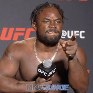 Abdul Razak Alhassan Instagram - Abdul Razak Alhassan went *OFF* calling for a rematch with Joaquin Buckley 😳 #UFCVegas67