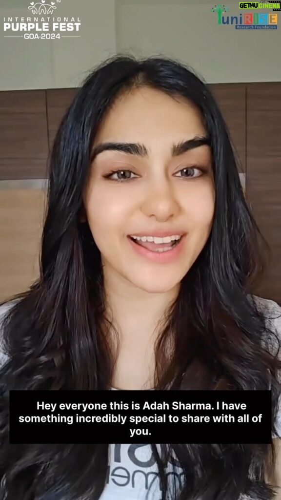 Adah Sharma Instagram - A heartfelt thank you to the wonderful @adah_ki_adah for amplifying the message about International Purple Fest, Goa - 2024! Join us at the fest and experience the vibrant celebration of inclusion. Video description in comments #PurpleFest2024 #PurpleFestGoa #PurpleFest #Disability #DisabilityAwareness #Accessibility #Love #DisabilityRights #PurpleAmbassador2024 #DisabilityInclusion #Event #DisabilityPride #AbilityNotDsability #Diversity #Panjim #Goa #CelebratingDiversity #InclusiveFestival #PurpleMemories #PurpleFest2023 #PurpleStreet #AdahSharma