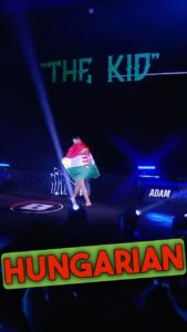 Adam Borics Instagram - He fights not only for himself but for that flag his native Hungary 🇭🇺🏹 Can’t wait to step in the cage again ☝️ #mma #walkout #hungarian #fighter
