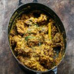 Adam Liaw Instagram - Tonight’s dinner. Beef rendang. There are so many different versions of rendang, from official variants (like rendang paru or rendang terlagi-lagi), to different meats (duck, chicken etc.), to simply different styles of making the classic beef rendang. Some people add lots of spices like cumin and coriander, some prefer it soupy like a stew, but I like it dry and dark so that the slow cooking can develop the umami tastes in the beef and coconut.