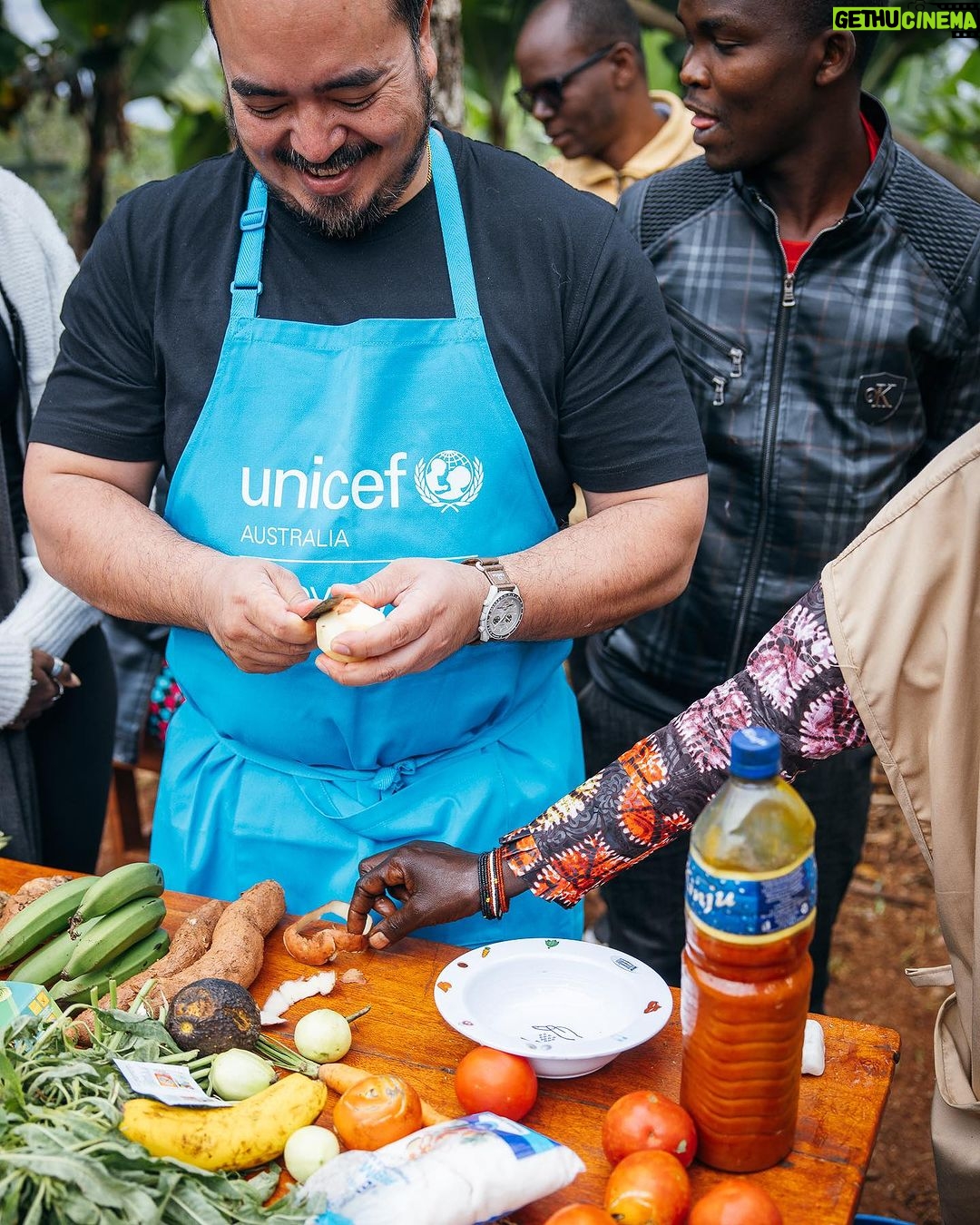 Adam Liaw Instagram - The most rewarding cooking demonstration I’ve ever done. Assisting UNICEF’s Mamans Lumière (Light Mothers) program in Ngozi Province. The Mamans Lumière program is where model mothers like Sibomana Christine teach young women about practical nutrition for their children. Ngozi has one of the highest rates of childhood malnutrition in the world, with latest reports suggesting more than 60% of children experience stunting as a result of severe malnutrition. The Light Mothers teach about the balance and sources of macronutrients in ingredients that local women may be able to access, and UNICEF supplements this with a flavourless micronutrient powder containing essential vitamins and minerals for child development. We made melangé, a nutritious Burundian stew made from whatever ingredients are on hand - in this case beans, lengalenga (amaranth, a Burundian staple), vegetables and small dried fish from Burundi’s Lake Tanganyika. The women said I was a good cook, but also commented that they had never seen a man cook before! Ngozi, Burundi