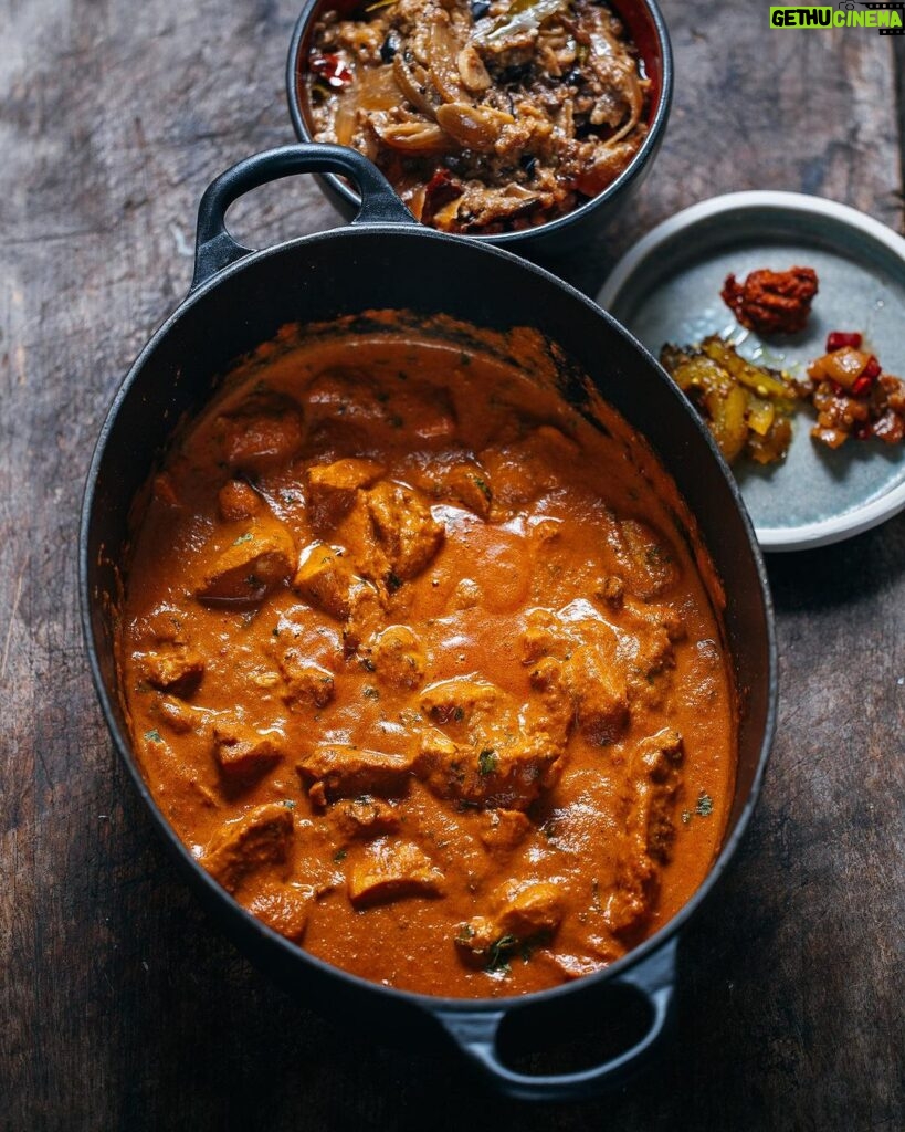 Adam Liaw Instagram - Butter chicken. I have to say I make a pretty excellent butter chicken, and never order it in anymore. The key is to use the barbecue to get a good char on the chicken. After that, the sauce is a piece of cake. My masterclass column is back on @goodfoodau! Recipe and all of my tips can be found in the link in my profile.