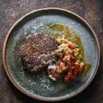 Adam Liaw Instagram – Tonight’s dinner. Ricotta and parmesan meatloaf with sauce vierge. Meatloaf was excellent, but would’ve been better with a rich sugo instead. I got excited by the sun but I really shouldn’t be making sauce vierge in winter.