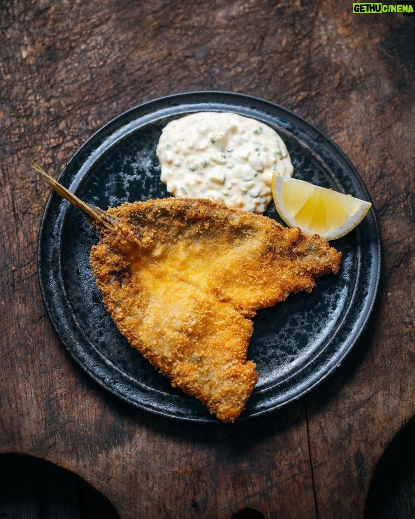 Adam Liaw Instagram - Tonight’s dinner. Fried mackerel with zacai (Sichuanese pickled mustard stem) tartare sauce. #あじふらい