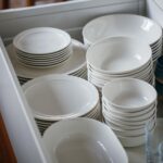 Adam Liaw Instagram - Excited to announce that the full range of Everyday crockery is now in @petersofkensington stores! This is the medium bowl and it’s easily our most used bowl in the range. Perfect for soup, cereal, donburi (rice bowls) etc. Actually we keep 12 of these at home and 8 of every other piece because our kids eat from this bowl almost every night. (Second pic is the full range fitting in one drawer at home. I designed the footprints of each piece to be smaller so that instead of giant oversized plates taking up all the space in your drawers - and encouraging you to eat too much - the range stores far more practically.) Link in my profile if you want more information about the range.