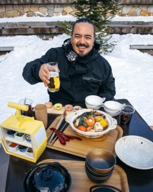 Adam Liaw Instagram - Oden in the snow. This was delicious.

Or should that be “snow-den”?