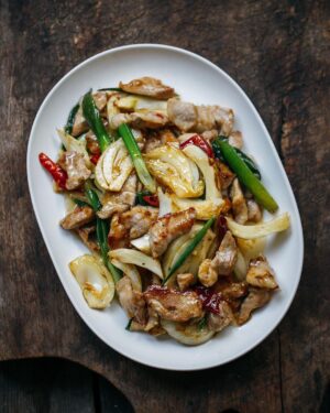 Adam Liaw Instagram - Stir-fried pork and fennel with ginger. Not sure why people don’t stir-fry fennel more. There are plenty of Chinese recipes that use fennel seeds but I don’t think I’ve seen any that fry the bulb. Anyway, it tastes great. 👍