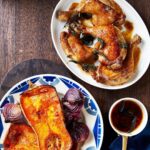 Adam Liaw Instagram – The Sunday Roasts chapter of 7 Days of Dinner isn’t just about big slabs of meat. 

There’s “roasts” of fish, pork, steaks for sharing and even things like this – Roast chicken Marylands with pumpkin and sage. 

Roasting Marylands cooks more evenly (breast and thigh cook at different rates so the breast will always be a *little* overdone in even the best roast chickens), it allows you to scale more effectively than just buying smaller or larger chickens, and this way everyone gets a thigh and drumstick.