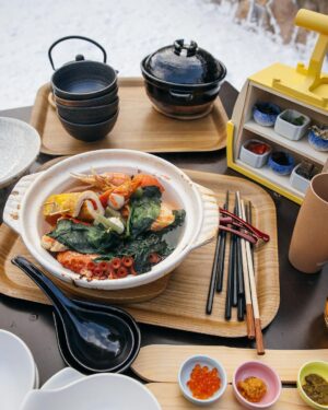 Adam Liaw Instagram - Oden in the snow. This was delicious.

Or should that be “snow-den”?