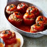 Adam Liaw Instagram - If you could have one for dinner tonight, which of these three Meat-free Monday meals would you pick from “7 Days of Dinner”? 1. Tadka mulligatawny soup, 2. Marinated vegetable skewers, or 3. Baked stuffed tomatoes? Link to the book in my profile, just in case you want to get a few delivered and take a whole lot of stress out of your upcoming Christmas shopping 😉