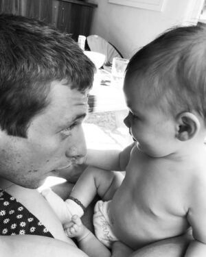 Addison Timlin Instagram - You were born for this. Happy first Father’s Day my love.