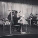 Adriana Del Claro Instagram - 1º de maio, antes da apresentação, Piazzolla dentro do templo de Sondheim. Minha homenagem é aos músicos. O início de toda minha trajetória. Aquela conversa invisível com a alma, que transborda. Obrigada, sempre! Bora trabalhar! Hj tem @sweeneytoddbrasil