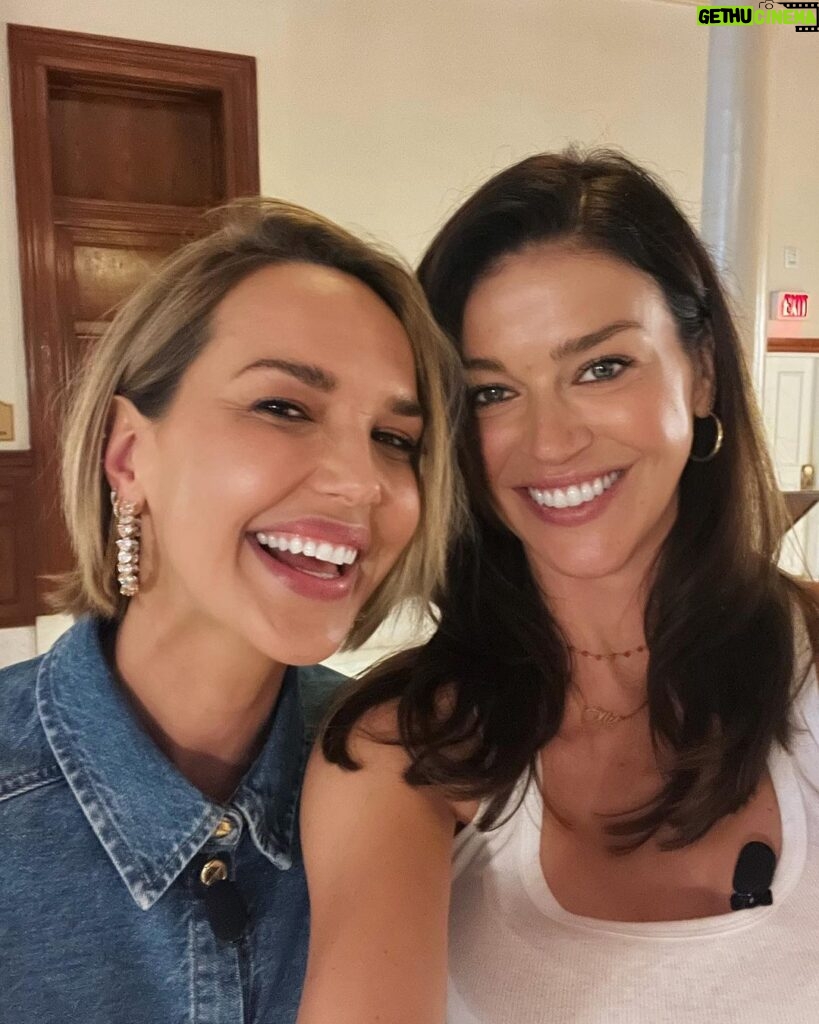 Adrianne Palicki Instagram - Two characters #BuildingCharacter…. I’ll drink to that 😂🎭🥂 Just loved kicking off @ATXFestival with the lovely @ArielleKebbel 💛 #ATXTVs11 ATX Television Festival