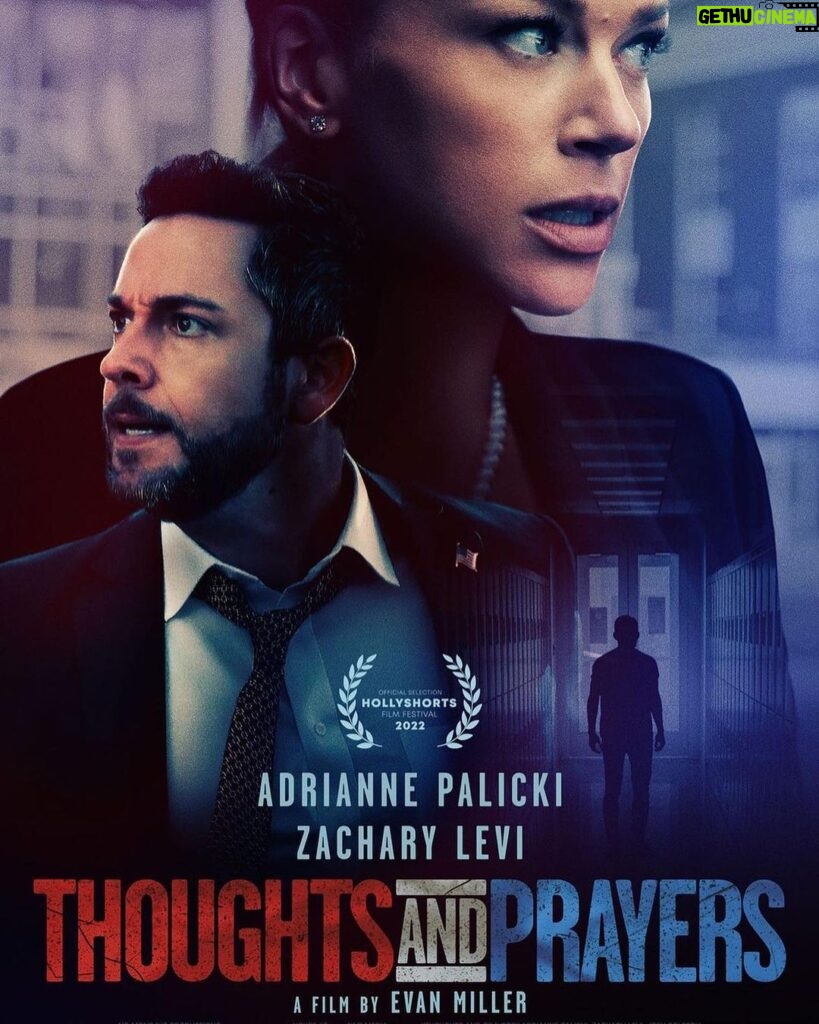 Adrianne Palicki Instagram - So excited to share that my new short film #ThoughtsAndPrayers will be making its world premiere next week at the opening night of the @HollyShorts Film Festival in Hollywood on August 11th 😍🎉 The film stars the one & only @ZacharyLevi, and yours truly where I play a powerful United States Senator who lives out every American parent's worst nightmare when she receives a call from her teenage son… 😳 Can’t wait for you to see it! ✨ @ThoughtsAndPrayersShort @Evan_Narro @TheKatWillis @AmixTape @CaitJMC Austin, Texas