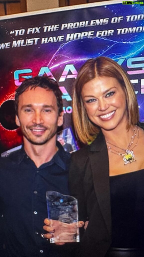 Adrianne Palicki Instagram - Congratulations to THE ORVILLE: NEW HORIZONS for winning the Odyssey Award for Film & Television at NEW WORLDS 2022 in Austin, TX. Thanks to Stars Adrianne Palicki (Cmdr. Kelly Grayson) & Mark Jackson (ISAAC) for accepting the award on the behalf of the entire cast and crew of this groundbreaking, inspiring show.   The series that Seth MacFarlane created has become a truly unique, essential contribution to the LGBTQIA+ community’s struggle in the fight for equality. #RenewTheOrville @MacFarlaneSeth @AdriannePalicki @theMarkJackson @pennyjerald @scottchristophergrimes @jleefilm @imanipullum @galaxisgal @Hulu 🎥 by @EganFilm