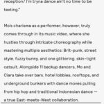 Agnez Mo Instagram – EAST MEET WEST .
Thanks @nylonmag for featuring Get Loose.

The official music video for “Get Loose” features powerful dance choreography inspired by a diverse set of cultures (Indonesia & Jamaica) while portions of the cinematography are inspired by Missy Elliott and TLC. Iconic Japanese streetwear couture brand AMBUSH @ambush_official provided the blue bunny piece that AGNEZ wears midway through the clip. 

( @missymisdemeanorelliott my fellow ♋️ cancer sister! Ur artistry has always inspired me. I remember the first time i met u at @timbaland ‘s studio and i was so star struck and in awe by ur humbleness. And in this Cancer season, i hope u know how blessed i am to be able to witness ur inspiring journey) 

Bhinneka Tunggal Ika. Unity in Diversity.

Team AMo and Cici, which outfit did you like the most? 

#AGNEZMO #AGNEZMOxCIARA #GETLOOSE