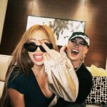 Agnez Mo Instagram - LOVE MY SIS!!!! Couldnt stop laughin at 1 am be like.. 🥲 Repost @jessicah_o : My long lost sister @agnezmo ❤️ We ain’t in the kitchen but we cookin something up tho!! 😎 #AGNEZMO #JESSI BAD BIH VIBES ONLY